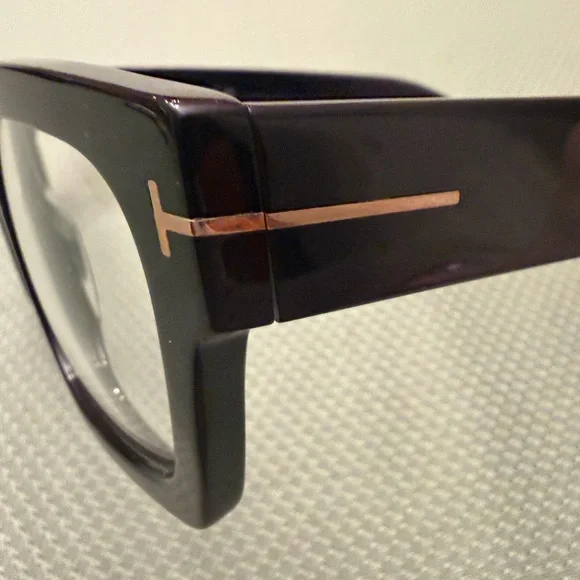 Tom Ford Black Glasses with Gold Accents